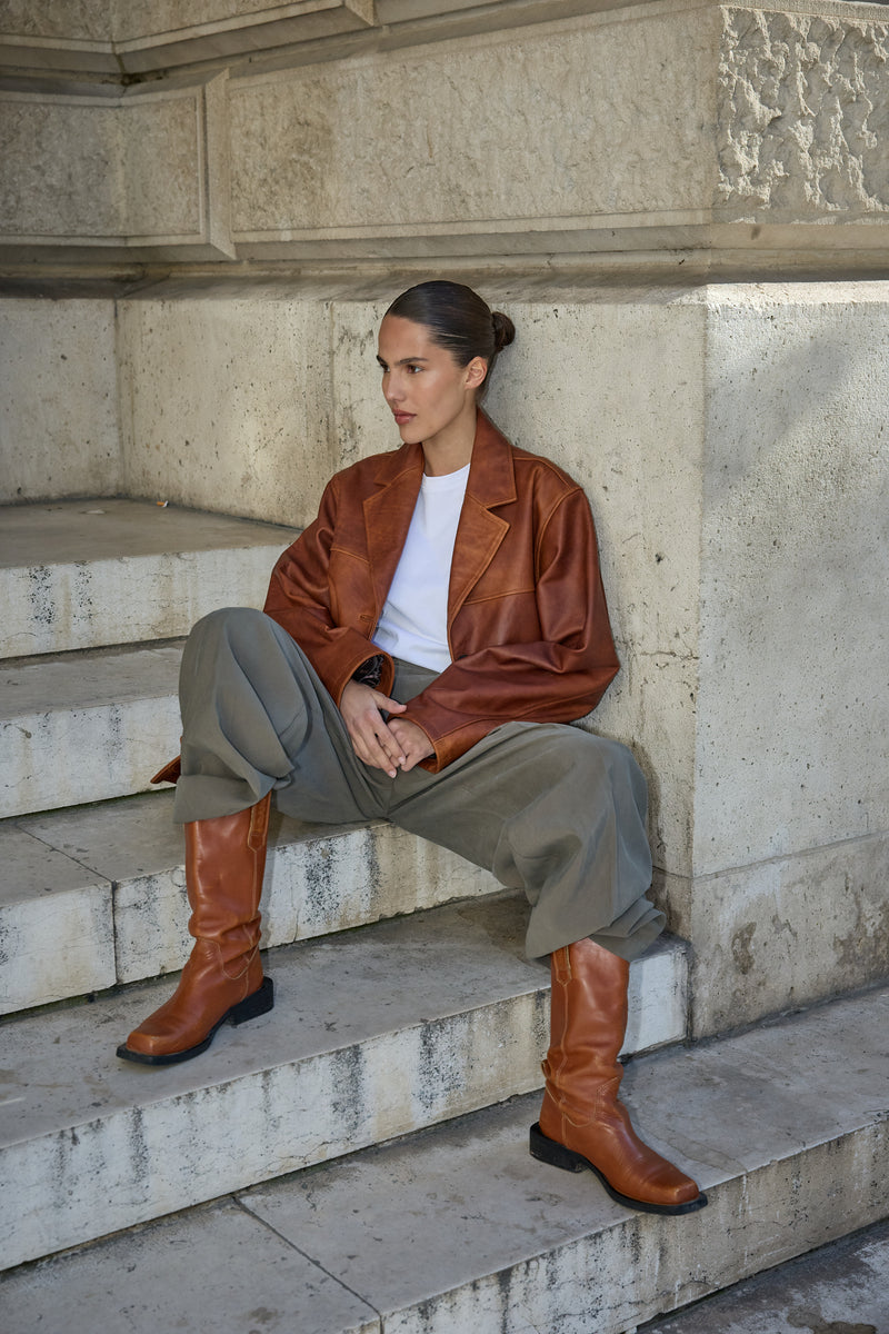 AMANDINE LEATHER JACKET – ZEFFON