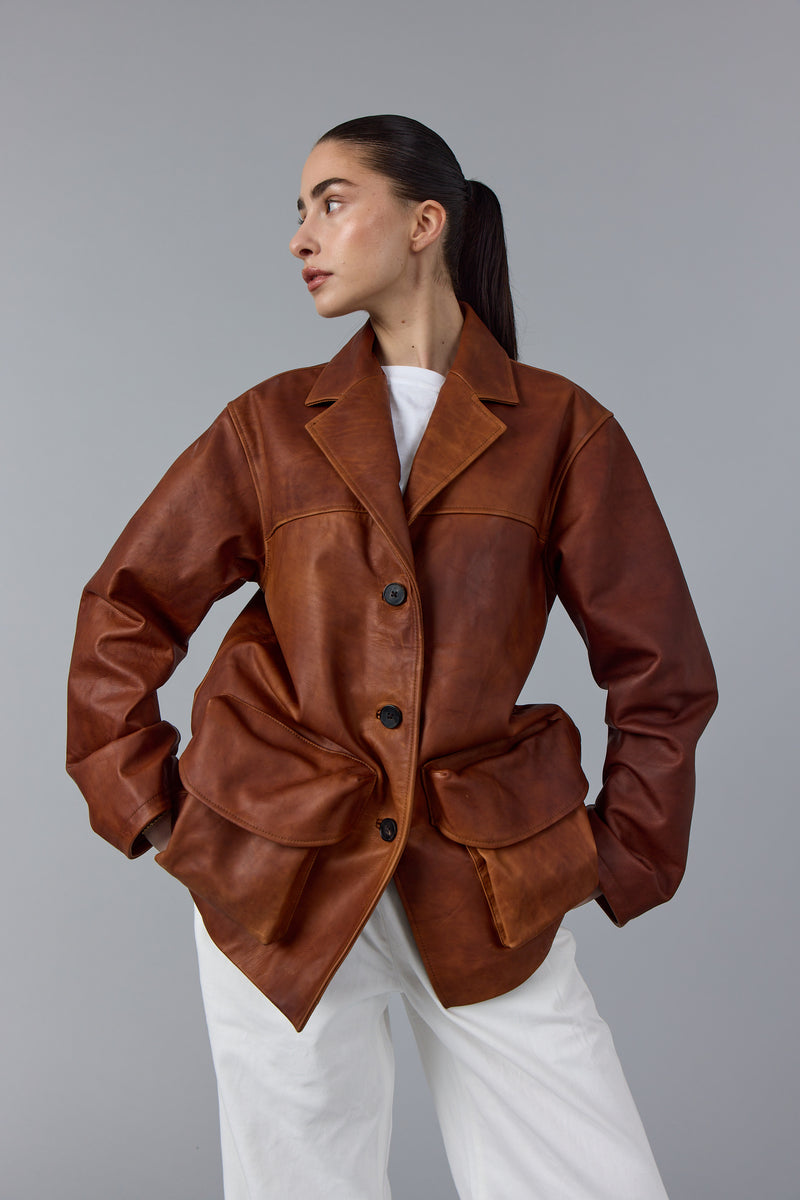 AMANDINE LEATHER JACKET