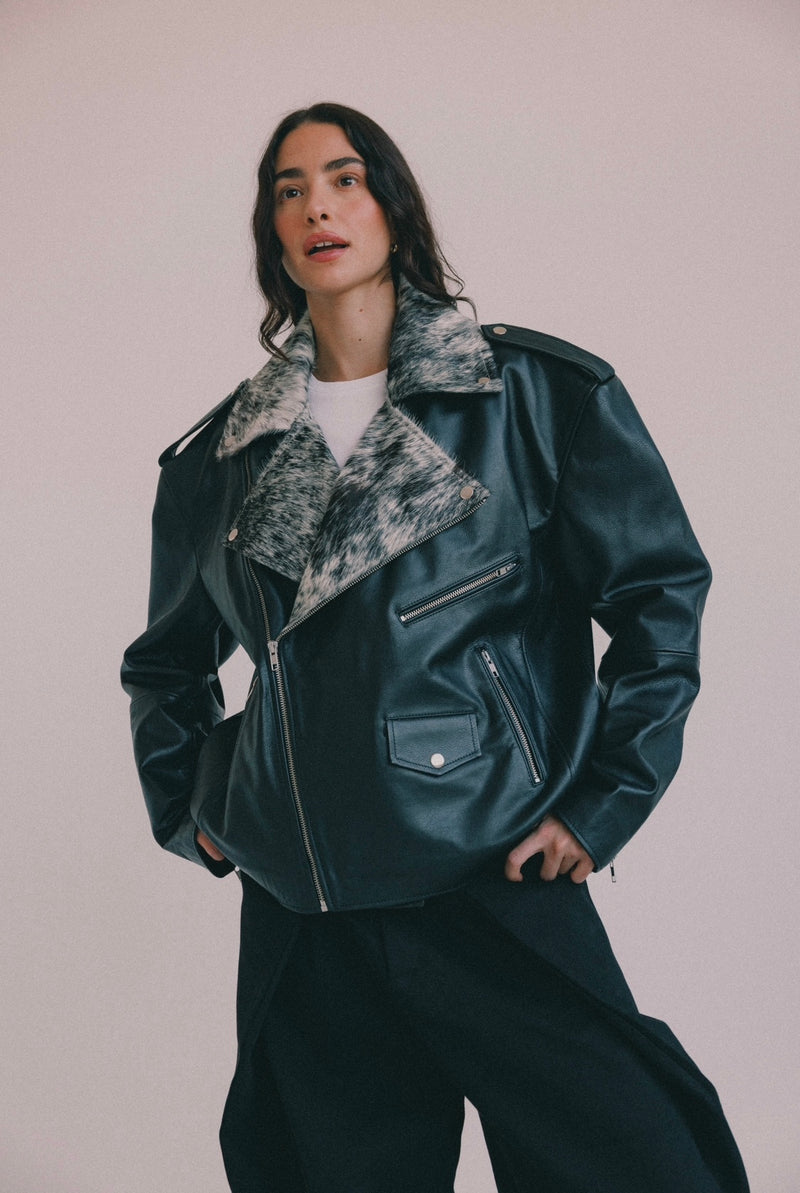 ANDRE LEATHER BIKER JACKET